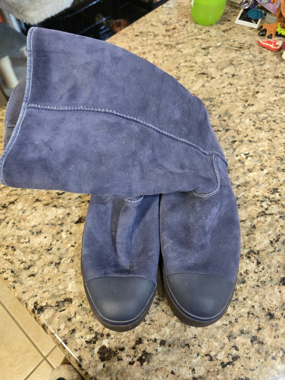 Ugg Women's Tall Suede Winter Boots - Navy - Picture 2 of 3